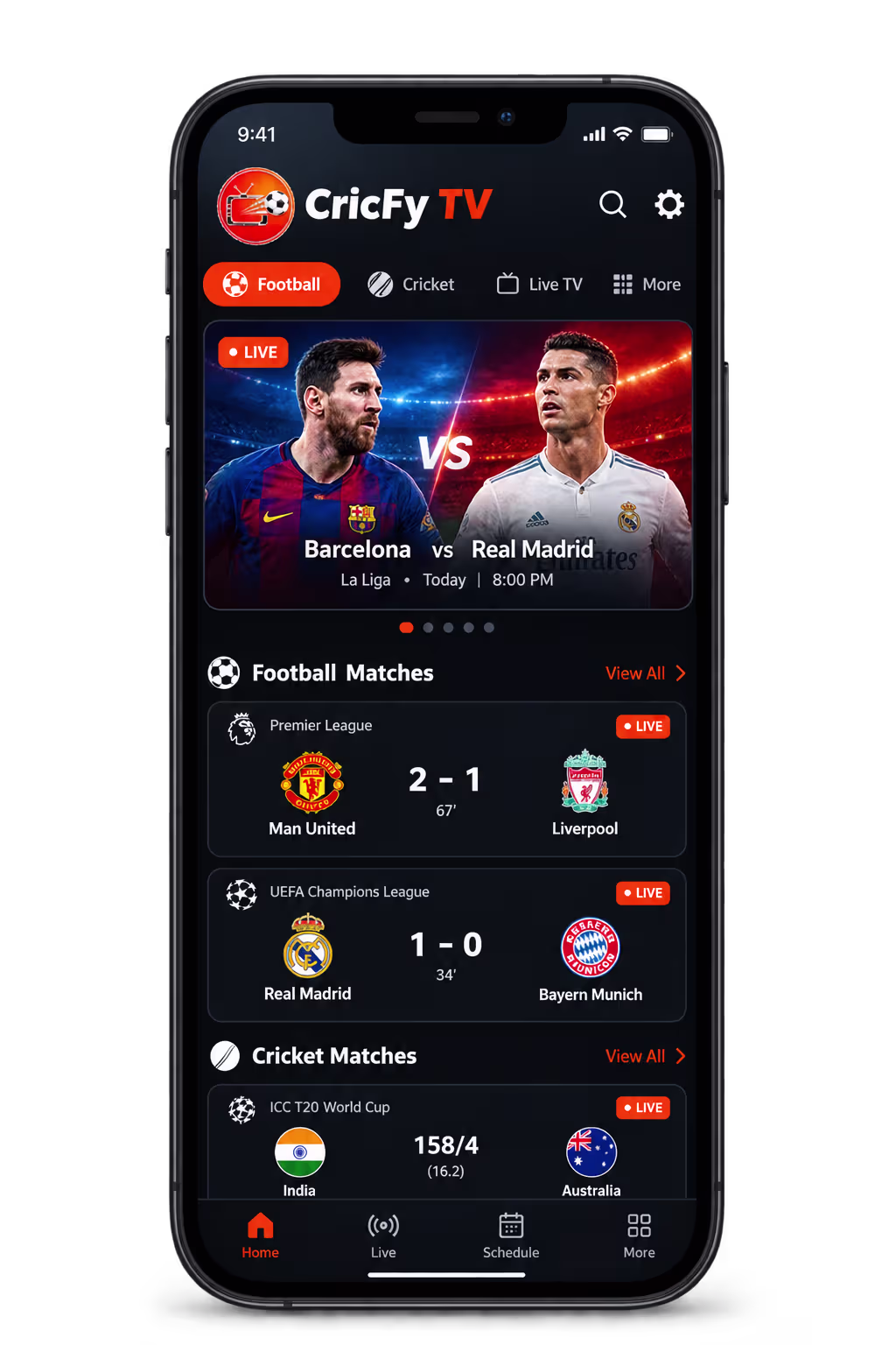 CricFy TV for iOS